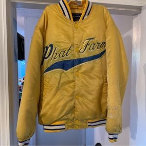 PHAT Farm Varsity Jacket. Warriors colors. Gold and Blue. size small
